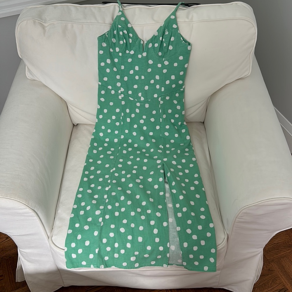 Polka dot summer midi dress